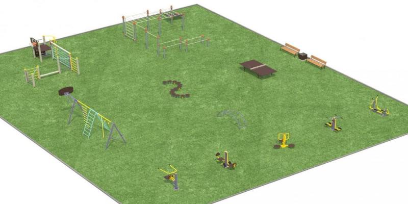 Дизайн проект спортплощадки разновозрастной  в Бердянске