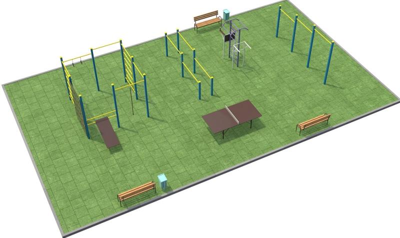 Проект спортплощадки 170 метров в Бердянске в Бердянске