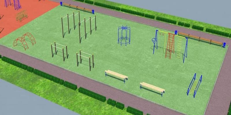 Проект детско-спортивной площадки для школы - детсада в Бердянске