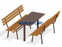 Дачный комплект из 2 лавочек и стола МАФ 1620 в Бердянске