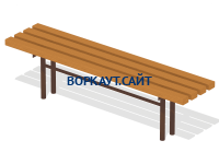 Лавочка без спинки МАФ 1601 в Бердянске