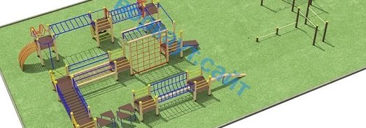 Проект спортплощадки с полосой препятствий в Бердянске
