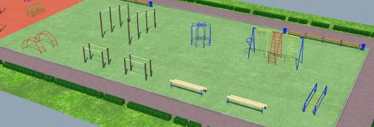 Проект детско-спортивной площадки для школы - детсада в Бердянске