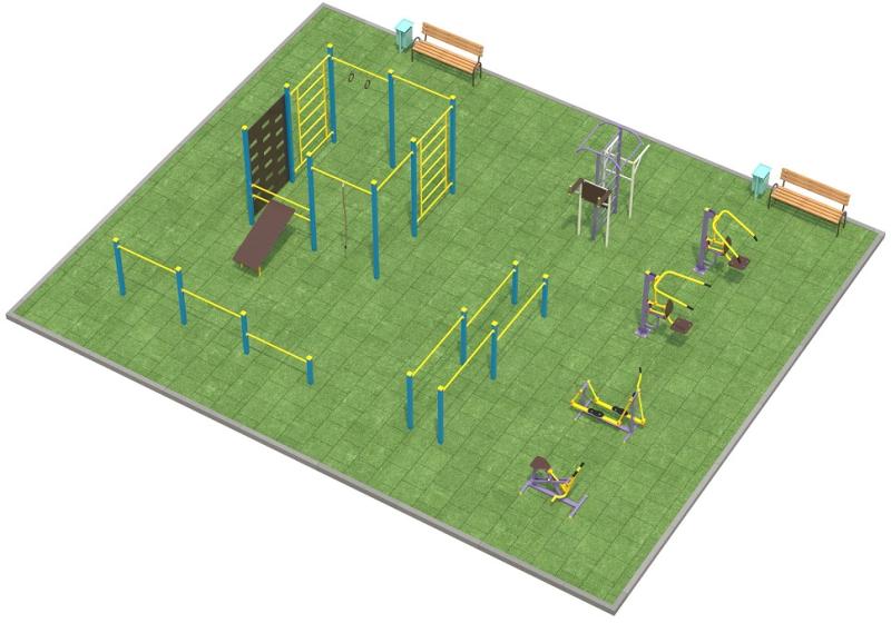 Проект спортплощадки 150 метров в Бердянске в Бердянске