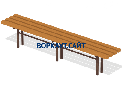 Двухметровая лавочка без спинки 2 м МАФ 1602 в Бердянске