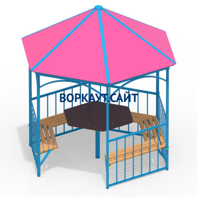 Беседка со столом и лавками МАФ 4121 в Бердянске