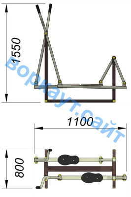 Уличный тренажер "Лыжник" УТ 008 в Бердянске