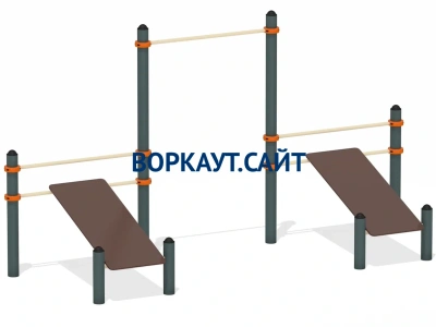 Воркаут с турником и двойной скамьей для пресса ВС-28 в Бердянске