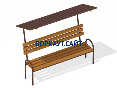 Лавочка под навесом МАФ 1607 в Бердянске