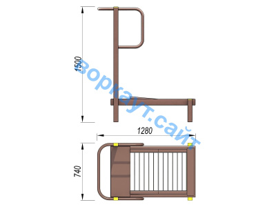 Уличный тренажер Беговая дорожка УТ 009 в Бердянске