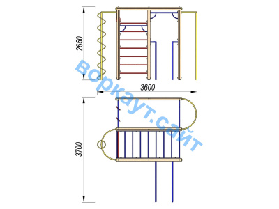Детский спортивный комплекс Гимнастический ДСК 3107 в Бердянске