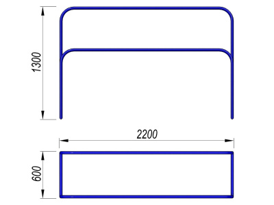 Брусья разновысокие МАФ 3531 в Бердянске