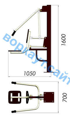 Уличный тренажер "Жим от груди" УТ 002 в Бердянске