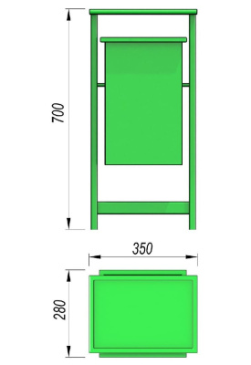 Урна с крышкой МАФ 1631 в Бердянске
