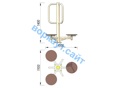 Уличный тренажер Орбита УТ 011 в Бердянске