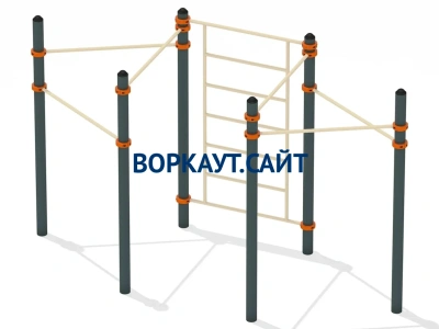 Воркаут турник разноуровневый с шведской стенкой ВС-25 в Бердянске