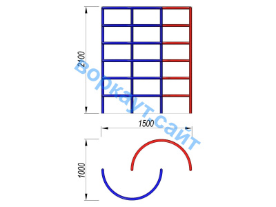 Шведская стенка полукруглая ДСК 3503 в Бердянске